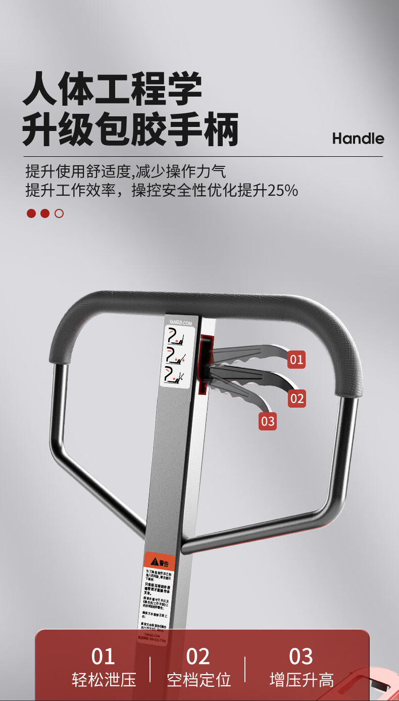 揚(yáng)子手動叉車地牛搬運(yùn)車YZ-BF(圖7)